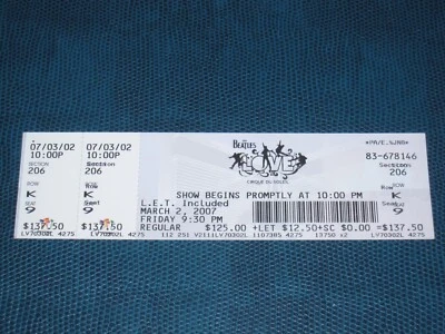 thumbnail image 2 of 1964 Beatles Unused Full Concert Ticket – Kansas City, MO – Laminated Repro 2 of 6