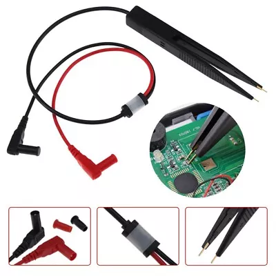 For Resistor Capacitor Tester Clip Probe Tweezers For SMD Component Measurement • £7.88