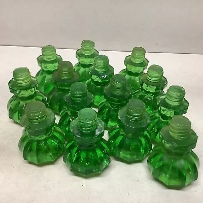 ($10 Each) Vintage Antique Emerald Green Glass Cabinet Knobs Drawer P343 • $10