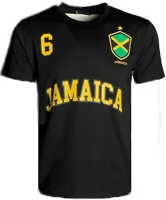 £14.99 • Buy Men's Crew Neck Jamaican Style T-shirt On Chest Jamaica Flag 