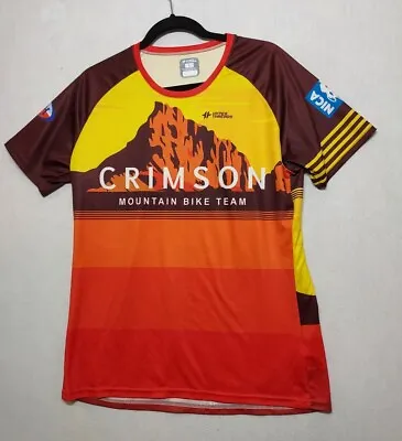 Utah Crimson Red Rock Cycling Mountain Bike T-shirt Sz L Nica Ombre Orange  • $16.07