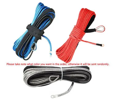 3/16 X50' 10000LBS Synthetic Winch Rope Line Recovery Cable 4WD ATV UTV W/Sheath • $21.98