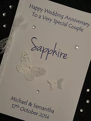£3.75 • Buy Handmade Personalised 5th 15th 20th 55th 60th 65th Etc Wedding Anniversary Card