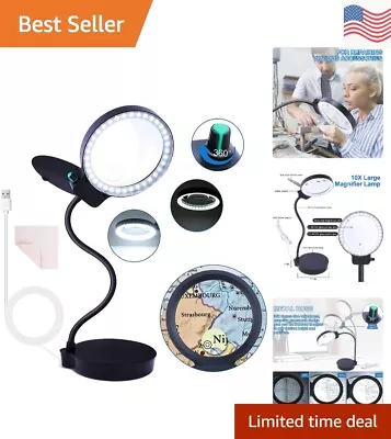 HD Multi-Purpose Magnifying Glass With Light And Stand - Adjustable Gooseneck • $53.99