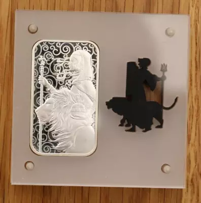 1 Oz Una And The Lion .999 Silver Bar In Acrylic Frame The Royal Mint • £5.50