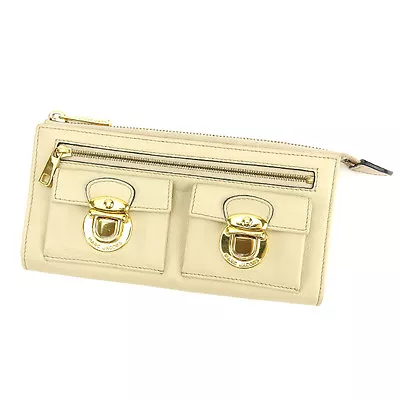 Marc Jacobs Wallet Purse Long Wallet Beige Gold Woman Authentic Used Y3467 • $322.69