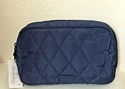 Vera Bradley ~   Scroll Navy ~ Ultralight Grand Cosmetic Bag ~ NWT • $32.50