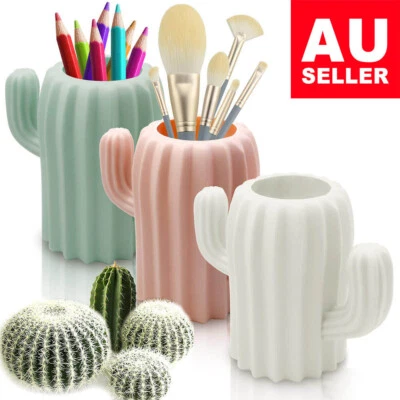 $11.89 • Buy Pencil Pen Pot Holder Makeup Brush Storage Box Office Desk Stationery Organizer