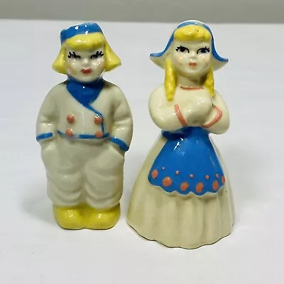 Ceramic Arts Studio Dutch Boy Girl Figurines 3  Shelf Sitters Madison Wisconsin • $8.99