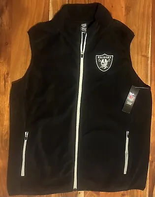 NWT Las Vegas Raiders NFL Team Apparel Full Zip Vest With Pockets L MSRP $95 • $59.99