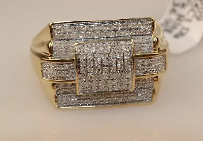 3.00 CT Men Real Moissanite Engagement Pinky Ring 14k Yellow Gold Plated Silver • $109