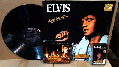 Elvis ARGENTINA ONLY A Mi Manera 1987 LP + PROMO CD + CASSETTE! Spanish Titles! • $49.99