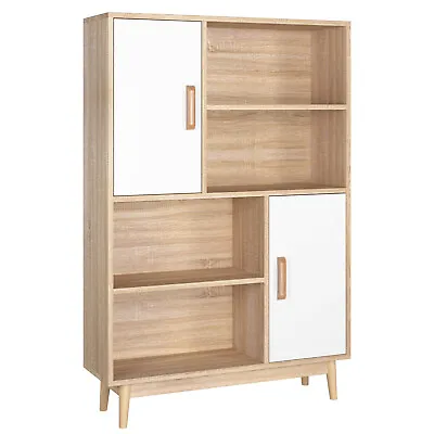 £49.99 • Buy Cupboard Storage Sideboard Display Cabinet Freestanding Bookcase With Doors