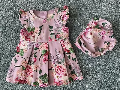 Lipsy Baby Girl Dress With Matching Pants - 0-3 Months/62 Cm • £7.50