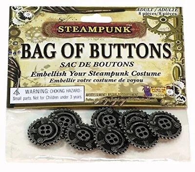 Bag Of Gear Buttons - Steampunk - 8-Piece - Costume Accessories • $7.99