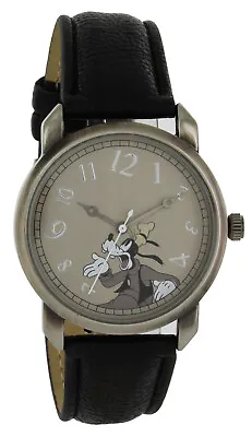 Disney Crazy Numbers Goofy Watch Gun Color Case Black Strap GY5003 • $35