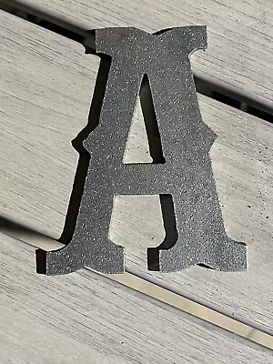 Cast Iron Western Letter A Sign Rustic 4” Tall Alphabet • $6.49