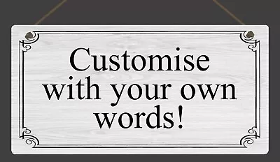 £5.99 • Buy Personalised Metal Sign Hanging Plaque Gifts Custom Any Text Quotes Fun Gift