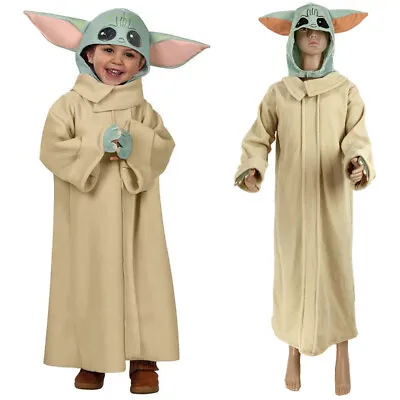 Halloween Kids Boys Cosplay Costume Star Wars Mandalorians Yoda Baby Dress Up UK • £14.74