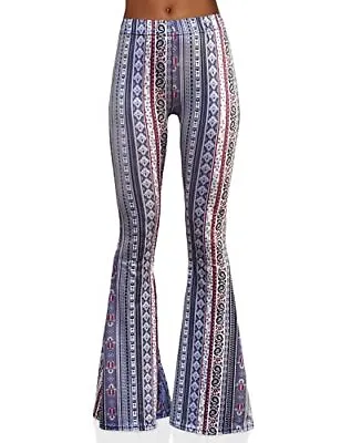 Daisy Del Sol High Waist Comfy Stretch Boho 70s Bell Bottom Fit To Flare Lounge  • £22.03