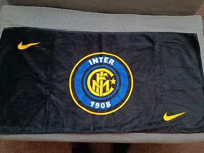 Internazionale Inter Milan Retro Nike Towel Gym Black Blue And Yellow • £9.99