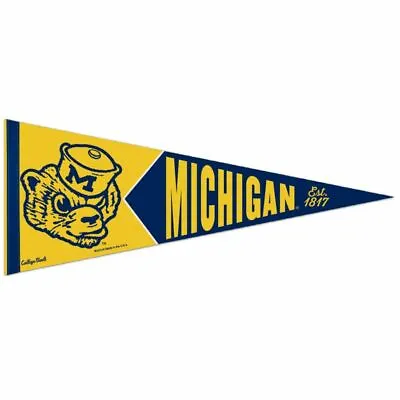 Michigan Wolverines Premium Quality Pennant 12 X30  Banner College Vault  • $15.99