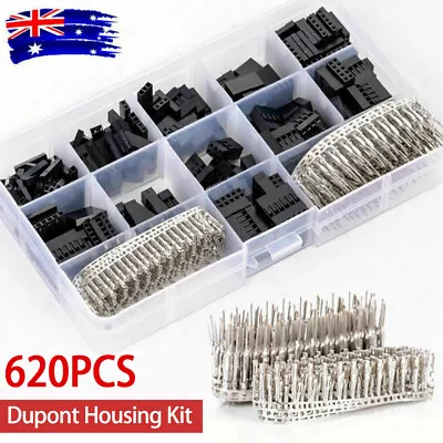 620x Male Header Female Connector Housing Kit Dupont Wire Jumper Pin Crimp Pin • $17.59