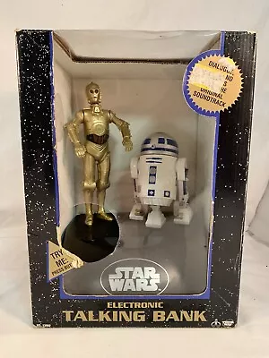 STAR WARS C-3PO And R2-D2 Electronic Talking Bank Thinkway 1995 ~NEW IN OPEN BOX • $19.90