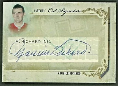 11 ITG Captain C Maurice Richard CUT Autograph Signature Auto 1/1 Gold Montreal • $799.99