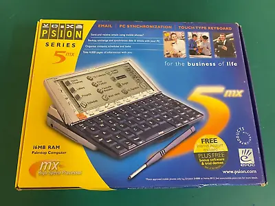 £180 • Buy Vintage 1999 Psion Series 5mx 16MB Palmtop Computer ~ Boxed With Leather Case