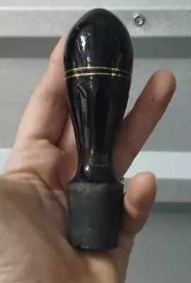 Vintage Large  Black Glass Teardrop Shaped Bottle/ Decanter Stopper • $24