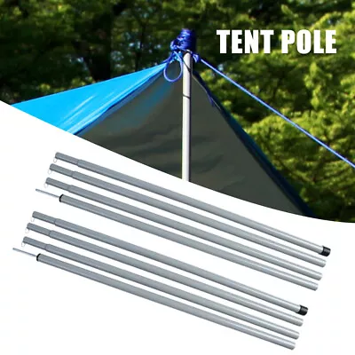 2X Universal Iron Steel Adjustable Outdoor Camping Tarp Telescopic Tent Poles • $16.14