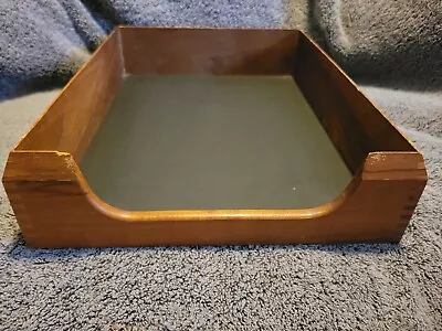 Vintage Lasercraft Walnut Desk Accessories File Tray 12.5 X 10 • $15.99