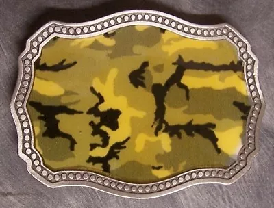 Pewter Belt Buckle Desert Camouflage Free Form NEW • $19.99