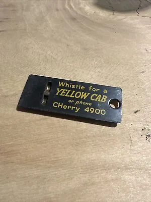 WHISTLE FOR A YELLOW CAB Old Fashioned Phone Number Tin Works Vintage Kirchh USA • $25
