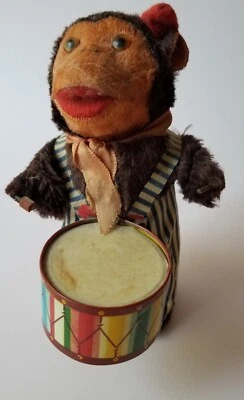 £54.11 • Buy Vintage 1950s Windup Monkey With Drum Works! No Hands Or Drumsticks