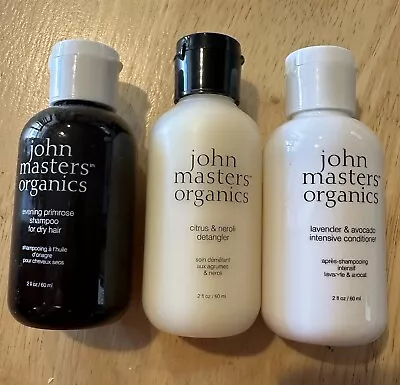John Masters Organics 3 Pc Set Shampoo Conditioner Detangler 2 Fl Oz- Pack Of 3 • $12