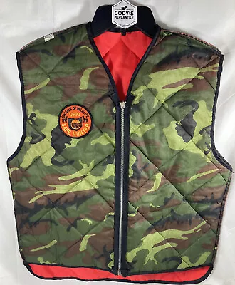 $24.99 • Buy Vintage Camo Quilted Reversible Hunting Vest - Size M Forest Camo & Blaze Orange