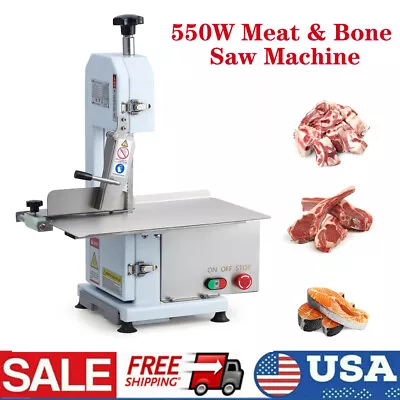 550W Electric Meat Bone Saw Butcher Band Saw Cutting Machine W/ 6 Saw Blades • $348.67