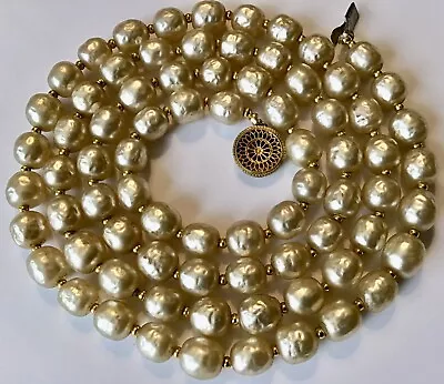 Vintage Miriam Haskell Signed Baroque Pearl Necklace B2 • $175