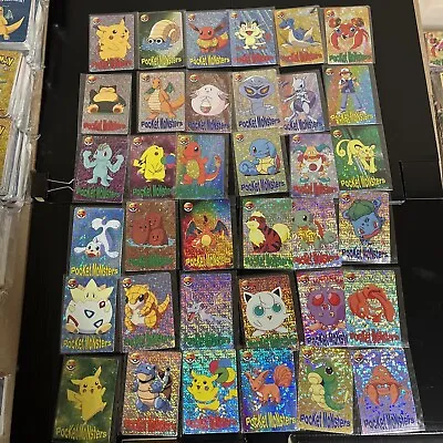 Pokemon Vintage Pocket Monsters Vending HOLO Prism Sticker (36 Cards) Charizard! • $40