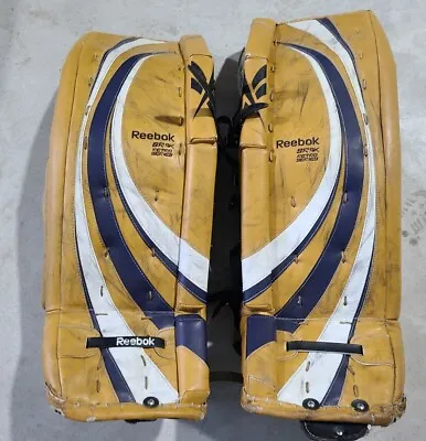 Reebok Sr9k Gp9k Sr Tf Ice Hockey Custom Goalie Leg Pads 33 +1  Retro Series • $504.97