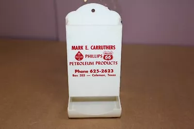 Vintage Phillips 66 Gas Station Mark Carruthers Coleman Texas Match Holder Sign • $29.95