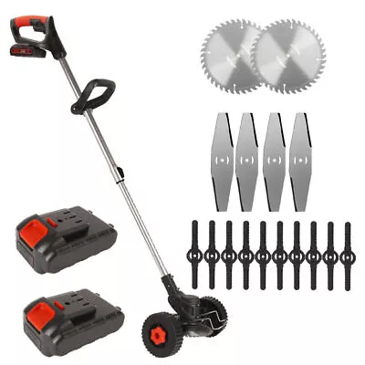 Cordless Electric Grass String Trimmer Lawn Edger Weed Wacker Cutter W/2 Battery • $59.99