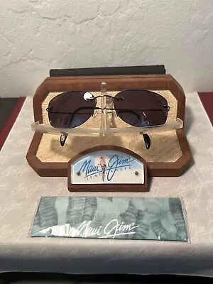 ‘RARE’ Maui Jim ‘HAWAII’ MJ310-02 Gunmetal Titanium W/ Gray Lens + Case ‘MINTY’ • $229.99