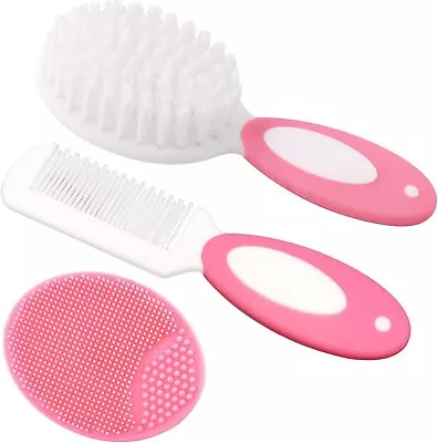 Baby Hair Brush + Comb Set Treat Cradle Cap Baby Comfort FAST FREE POSTAGE • £6.25