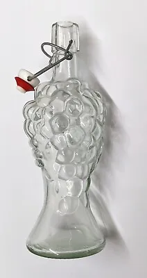 Vintage 10  Mod Dep Italy 500ml (50cl) Grape Glass Liquor Decanter With Cap • $24.95