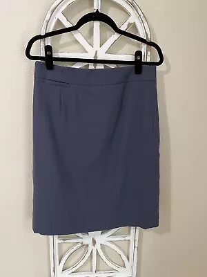 J CREW Size 8 DARK GRAY 100% WOOL STRAIGHT PENCIL SKIRT • $24.98