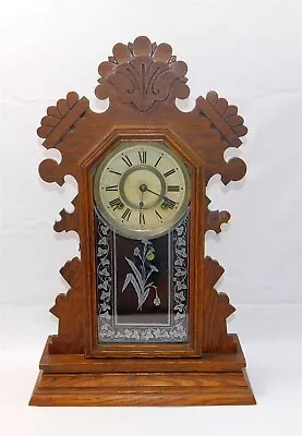 Antique Ansonia Gingerbread Kitchen Clock Mantle 22  Tall AS IS For Parts • $64.95