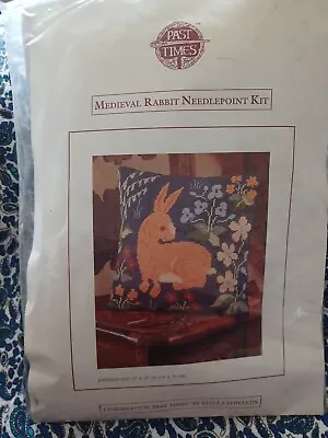 Past Times Medieval Rabbit Cushion 30 X 30cm Needlepoint Tapestry Kit Complete • £9.99